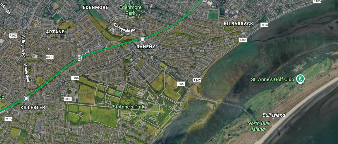 Raheny map